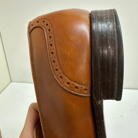 VTG VERY GOOD Grenson Tassel Loafers Brown Calf Wing Made England UK 11 / US 12 - Picture 12 of 13